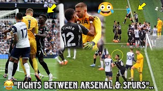 😂FULL VIDEO🎥 Arsenal amp Spurs Fghts😡In London Derby Timber And Saka 😆Spurs 01 Arsenal [upl. by Mishaan622]