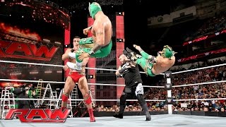 The Lucha Dragons vs Kevin Owens amp Alberto Del Rio Raw June 13 2016 [upl. by Enrobialc911]