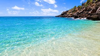 Tropical Beach Ambience 3 Hours of Peaceful Ocean Waves 4K Video [upl. by Chivers]