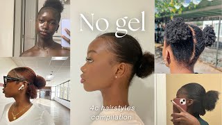 🔥Trendy 4C Hairstyles Without Gel  Easy amp Stylish Looks for Natural Hair 🔥 [upl. by Grubman]