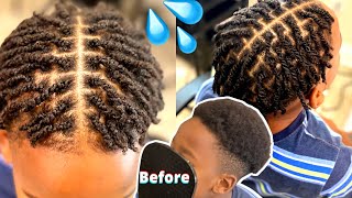 How to TWO strandtwist🧬DOUBLEon SHORT Men hair💦🔥MoistNo Rubber bandJUICY [upl. by Etrem]