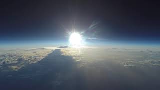 Weather Balloon at 70000 feet near sunset Cumulonimbus Incus [upl. by Eimar]