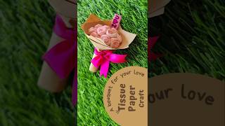 🥀Tissue🍁Rose🌹Bouquet💐 diy tissue craftideas craft diyflower ytshorts viralshorts shortart [upl. by Jeffie]