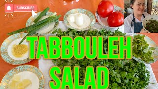 TABBOULEH SALAD ARABIC SALAD [upl. by Kcirdahc]