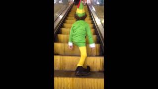 Buddy the Elf on the escalator [upl. by Aham]