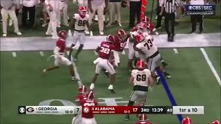 Ladd McConkey Georgia WR vs Alabama 2023 [upl. by Bethel]