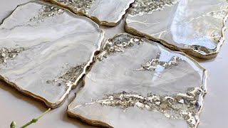 Beautiful Marble Effect in Resin Coasters [upl. by Brennan122]