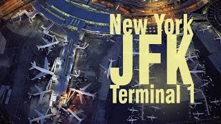 New York JFK Airport  Terminal 1 and tour aboard the AirTrain [upl. by Eilah865]