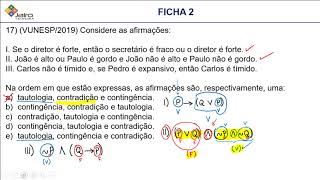 TAUTOLOGIA CONTRADIÇÃO E CONTINGÊNCIA  Professor Jairo Teixeira [upl. by Dittman]