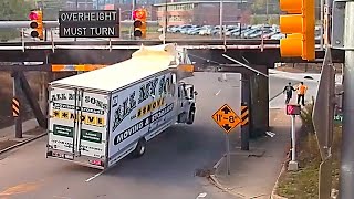 15 Minutes of Trucks Crashing Into Bridges [upl. by Elletnahc]