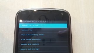 How to Update ClockWorkMod Recovery 6044 on Nexus 4 [upl. by Innavoij]