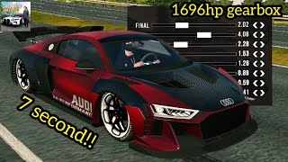 Audi R8 1695hp best gearbox  Car Parking Multiplayer [upl. by Narbig993]