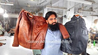 process of making handmade stylish leather jacketItalian skilled tailorSheepskin B3 Bomber Jacket [upl. by Belsky485]