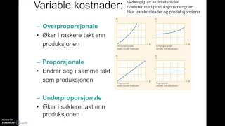 Bedrifsøkonomi del 1 Introduksjon  Kostnadsbegreper [upl. by Asenaj]