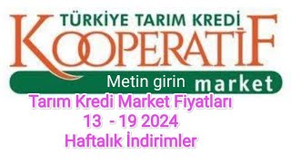 Tarım Kredi Market Fiyatları 13 19 Ocak 2024  Kooperatif Market İndirimleri [upl. by Ellennahc]