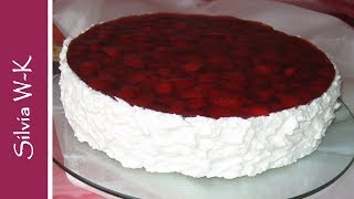 Erdbeerkuchen  einfaches und leichtes Rezept  Strawberrycake [upl. by Hanyaz]