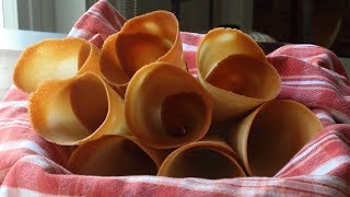 Make Your Own Ice Cream Cones How to Make Crispy Sugar Cones  Ice Cream Cone Recipe [upl. by Recor679]