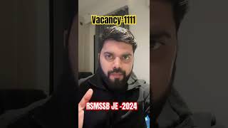 rsmssb je vacancy 2024 out🔥 rsmssbjevacancy2024 rsmssbjenvacancy2024 rajasthanjen shorts [upl. by Conal]