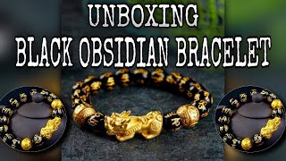 UNBOXING BLACK OBSIDIAN BRACELETROSELYN2024 [upl. by Aremahs]