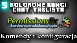 5 Konfiguracja PermissionsEX kolorowe rangi EssentialsChat [upl. by Eidak]