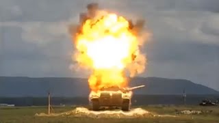 TOW Missile vs T72 Tank In Slow Motion [upl. by Aikemehs178]