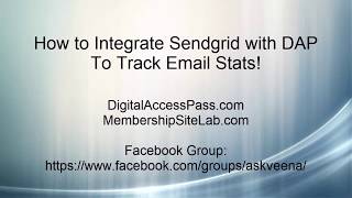 How to integrate Sendgrid with DAP and track your Email Stats [upl. by Jeremie]