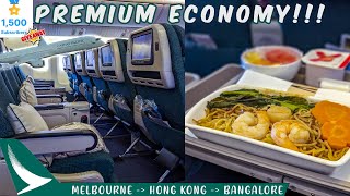 16 hours in Cathay Pacific Premium Economy  Melbourne to Bangalore [upl. by O'Neill]