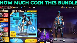 HOW MUCH COIN SLEEK BANDIT BUNDLE l FREEFIRE NEW EVENT [upl. by Ydda]