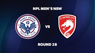 NPL Men’s NSW Round 28 Manly United FC v St George City FA [upl. by Noami]