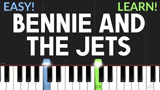 Bennie And The Jets  Elton John  EASY Piano Tutorial [upl. by Benn]