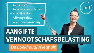 Aangifte vennootschapsbelasting  Cursus boekhouden door de boekhoudjuf [upl. by Surat]