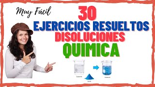 Quimica 30 ejercicios de disoluciones resueltos  soluto molaridad química disoluciones ejercicios [upl. by Efeek]