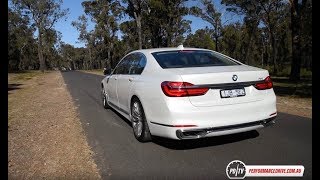 2017 BMW 750i G11 0100kmh amp engine sound [upl. by Enaffit]