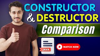 Constructor in JAVA  Difference Between Constructor and Destructor in JAVA COMPARISON [upl. by Rramahs]