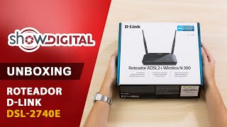 Unboxing Roteador DLINK DSL2740E I Show Digital [upl. by Wilow]