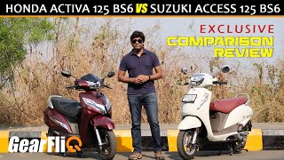 Suzuki Access 125 BS6 VS Honda Activa 125 BS6  Comparison  GearFliQ  Hindi [upl. by Evie127]