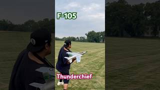 Nice Hand Launch  Freewing F105 Thunderchief 64mm EDF Jet aviation rcplane rcjets shorts [upl. by Hemetaf]