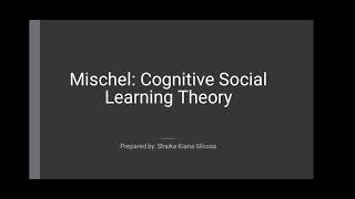 Rotter and Mischel Cognitive Social Learning Theory [upl. by Spatola]