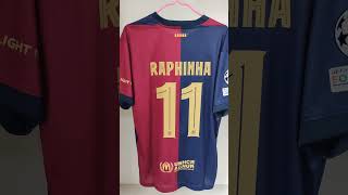 Raphinha Barcelona Champions League Trikot 2425 [upl. by Nuzzi113]