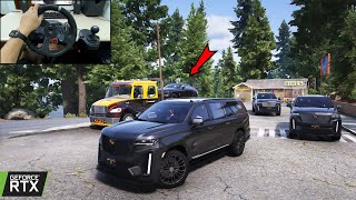 Robbing NEW RollsRoyce Spectre from MAFIA CONVOY in GTA 5  Cadillac Escalade V CONVOY Gameplay [upl. by Ylrak285]