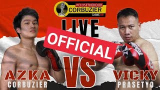 LIVE AZKA CORBUZIER VS VICKY PRASETYO BOXING [upl. by Eehsar]