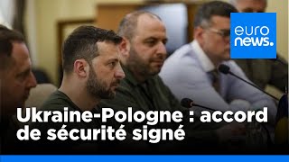 La Pologne et lUkraine signent un accord bilatéral de sécurité  euronews 🇫🇷 [upl. by Ilehs]