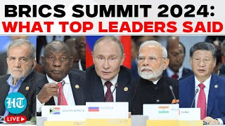 BRICS 2024 Summit LIVE  Modi Putin Xi Ramaphosa ElSisi Lula Pezeshkians Speech  Russia [upl. by Wedurn]