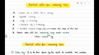 7 Practical units for measuring mass 11th unit and measurement [upl. by Yvi981]