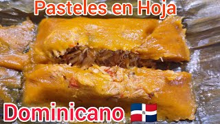 PASTELES EN HOJA DOMINICANOS SENCILLO FACIL Y RAPIDO [upl. by Olson]