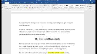 How To Write A First Class Research Proposal 2 [upl. by Kester]