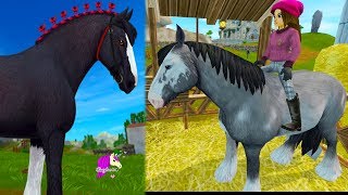 Beautiful Clydesdale Horse  Buying New Horses in Star Stable  Roleplay Video [upl. by Nerrag]