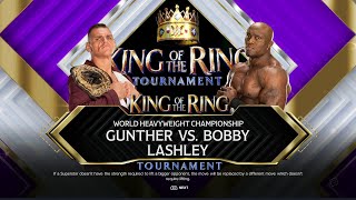 WWE 2K24 FULL MATCH — Gunther vs Bobby Lashley — World Title Match [upl. by Analaf922]