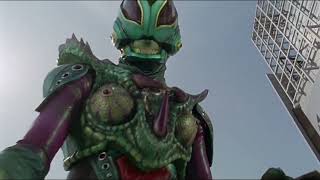 Mele Gekiranger Chameleon Villainess with Green Battle Suit [upl. by Ainoz]