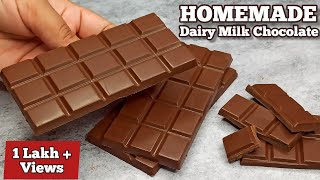 How to Make Dairy Milk Chocolate Bar at Home  Silky Smooth Milk Chocolate Recipe [upl. by Trembly]